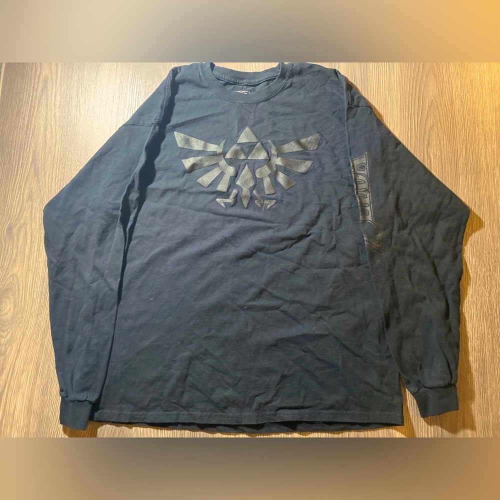 NINTENDO The Legend of Zelda Long Sleeve T-Shirt in Black, Men's Size XL